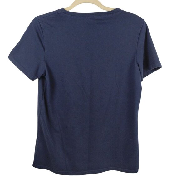 Womens Small Peace Love and Sunshine Graphic Tee Shirt Navy Blue - Picture 3 of 6